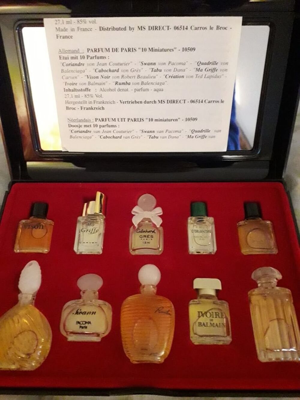 Coffret de 10 miniatures de parfum 