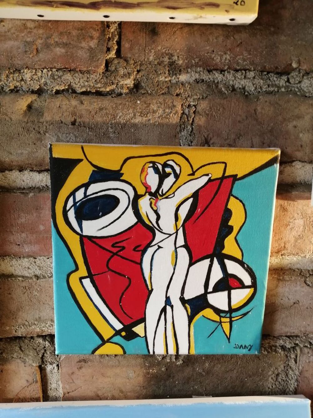 TABLEAU A L HUILE SUR TOILE COTON LES AMOUREUX MODERNES Décoration