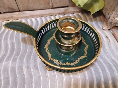 Bougeoir � Main T�le Peinte Ajour�e Napol�on III. 50 Loches (37)