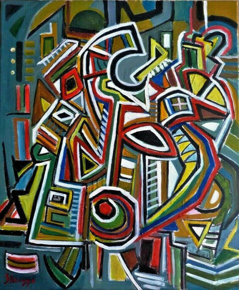TABLEAU  ABSTRAIT   SKENGGIE 295 Raismes (59)