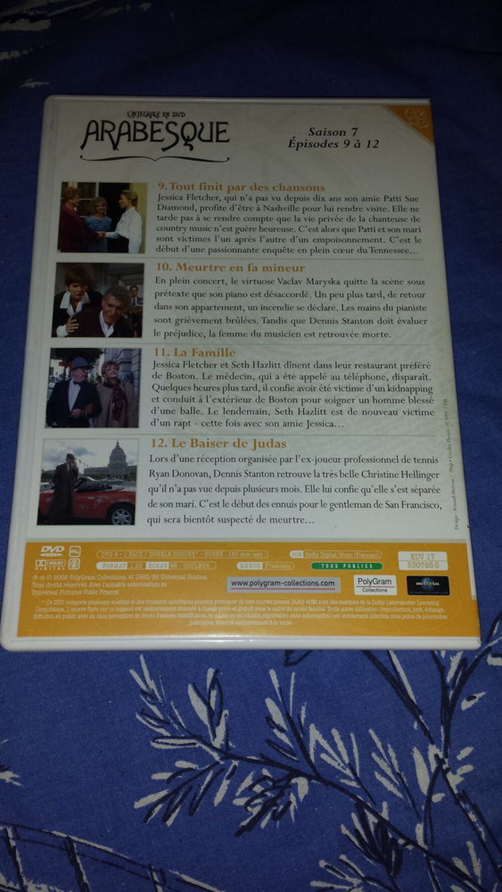 DVD ARABESQUE SAISON 7 EPISODES 9 A 12
DVD et blu-ray