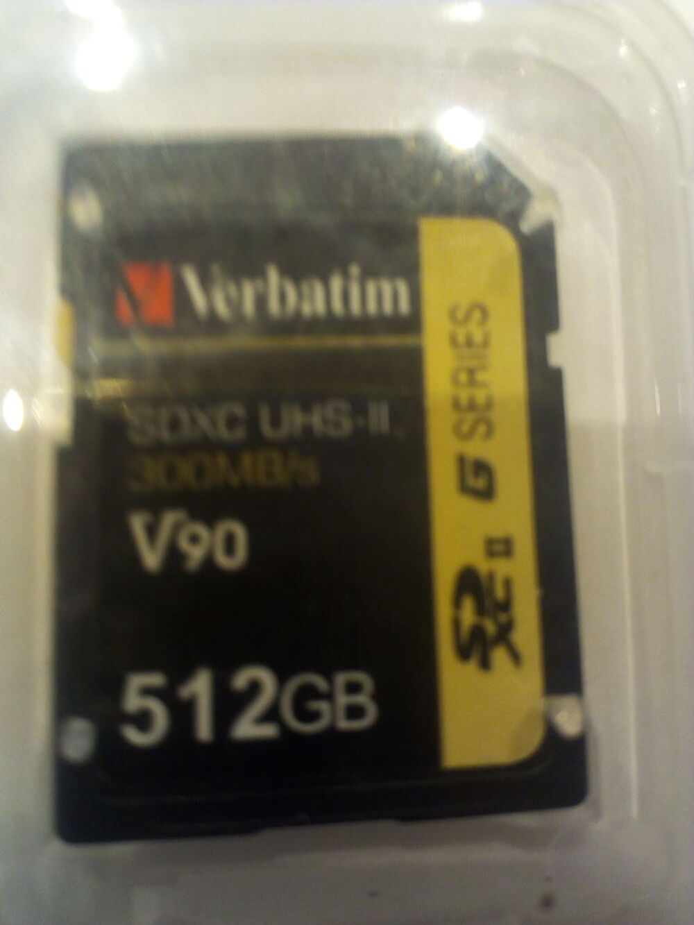 carte sdxc 512 go hihg speed 300mb/s VERBATIM Matériel informatique