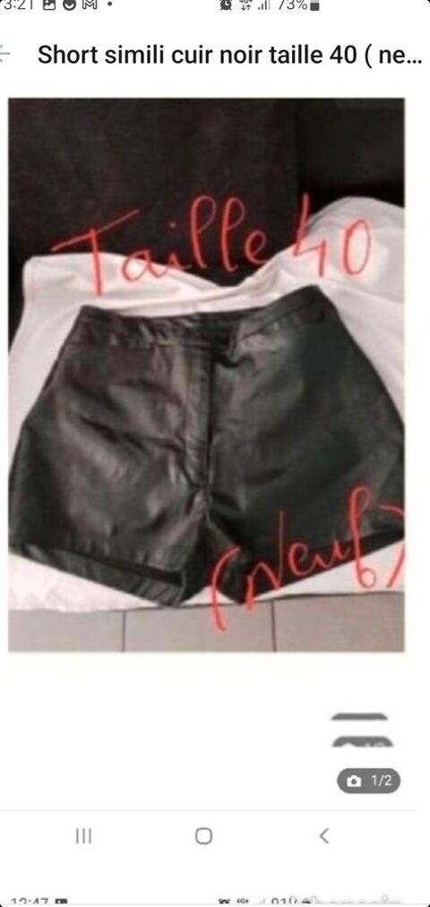 short simili cuir noir taille 40 ( neuf) . 10 Bron (69)