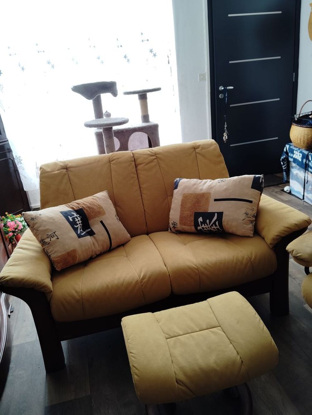 Joli petit ensemble pour salon en tissu Meubles