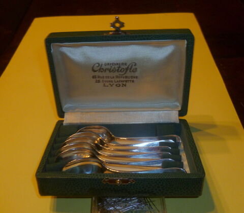 Coffret 6 cuill�res moka Christofle 120 Gar�oult (83)