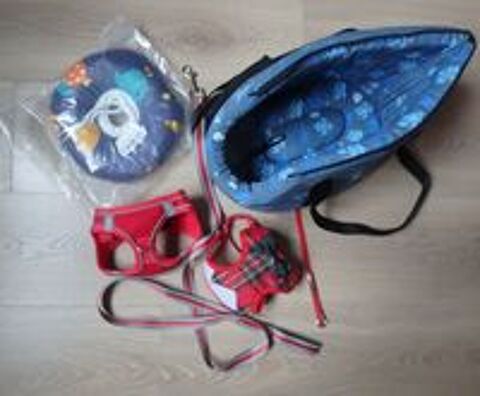     Sac pour petits chiens, chiots, harnais, collier, laisse 