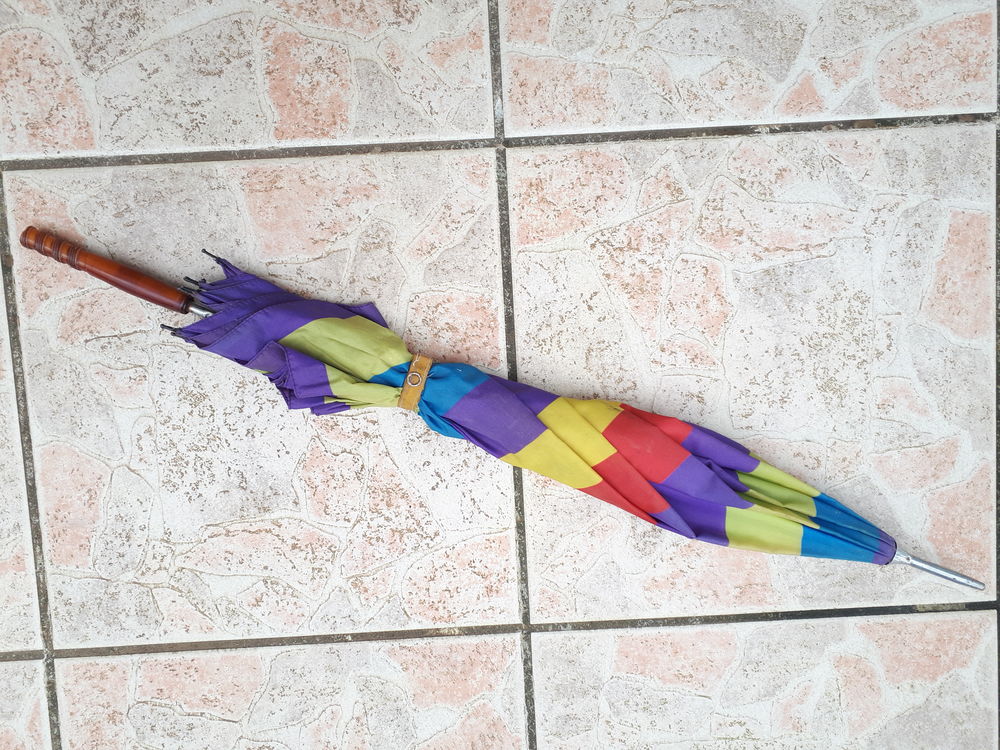 Parapluie multicolore avec anse Maroquinerie