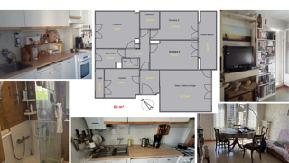  Appartement  vendre 4 pices 68 m