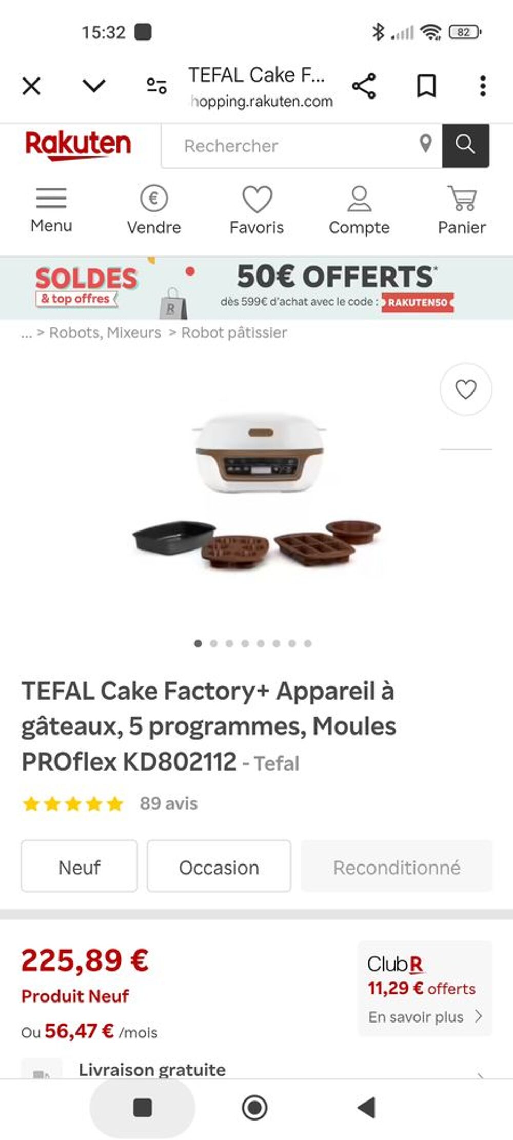 CAKE FACTORY TEFAL Electrom�nager