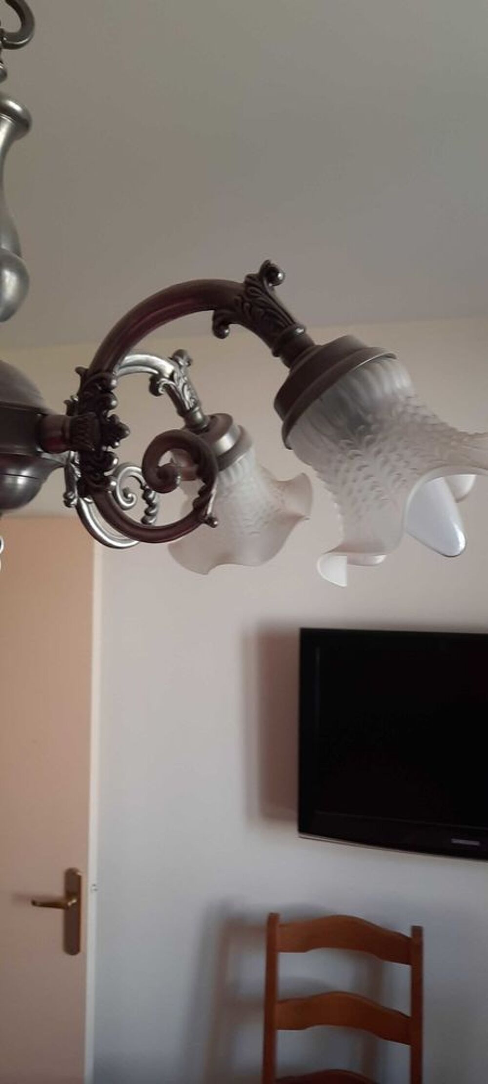 lustre &eacute;tain 5 lampes Décoration