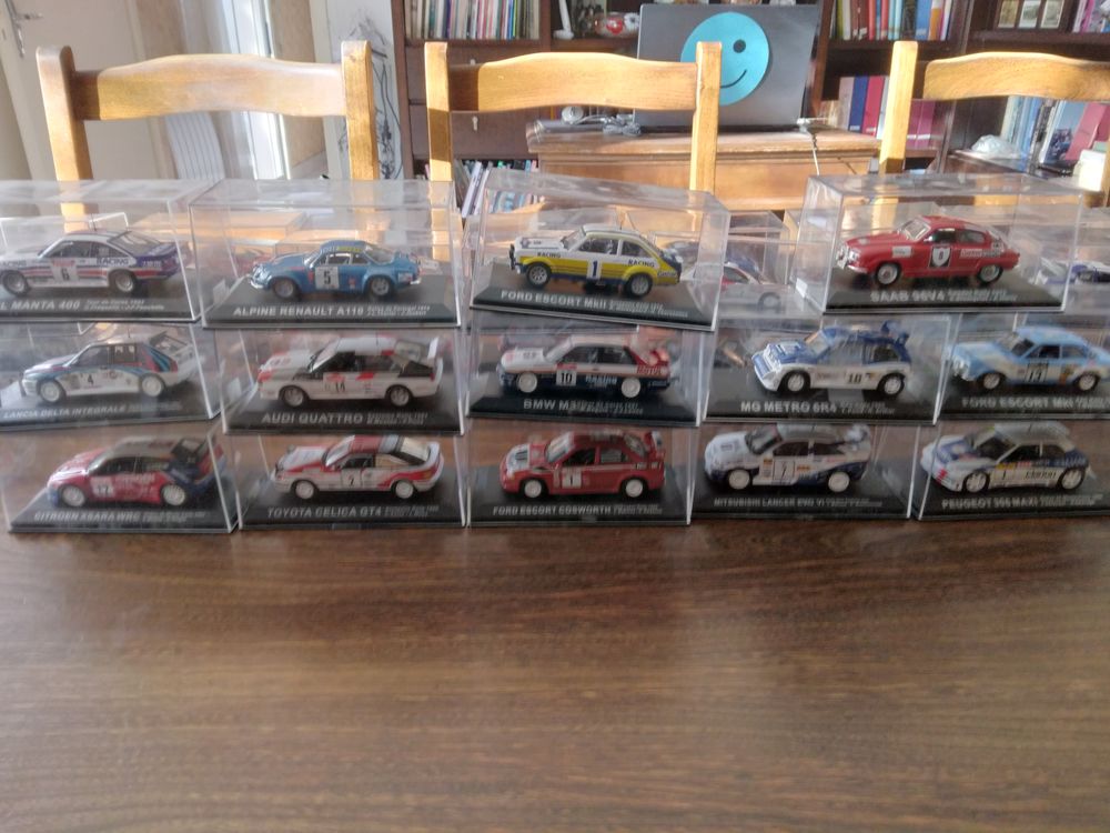 Collection de voitures miniatures de sport (rallye) 
