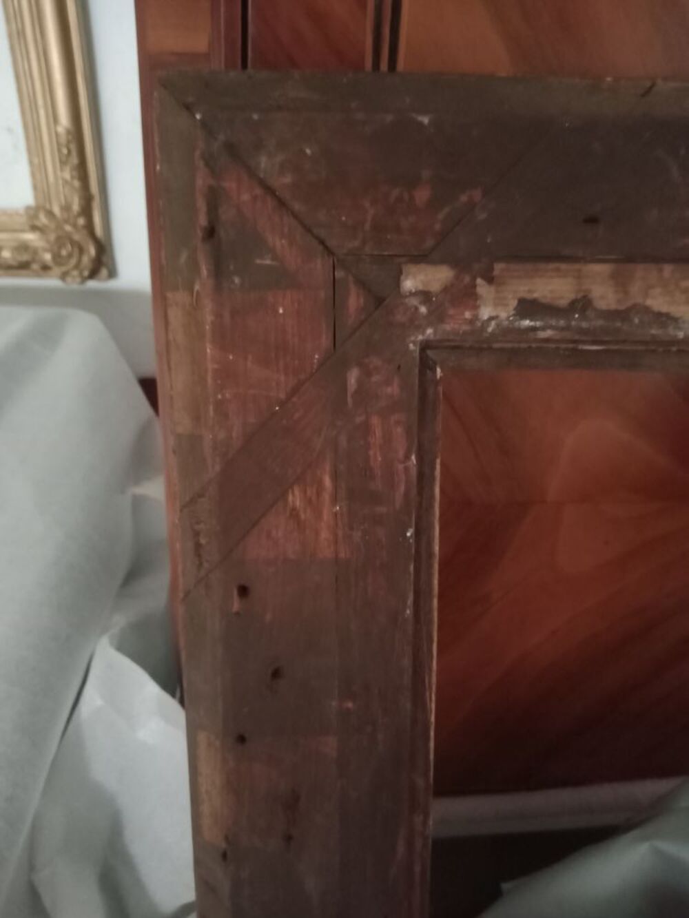 Ancien Cadre a Canneaux d'&eacute;poque 19&eacute;me Décoration