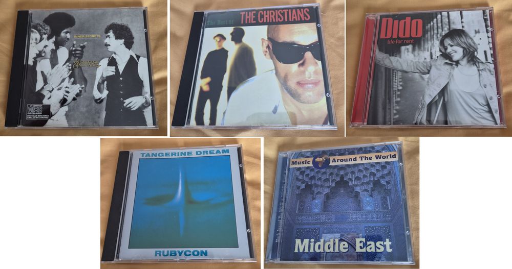 CD Dido, Santana, The Christians, Tangerine dream
CD et vinyles