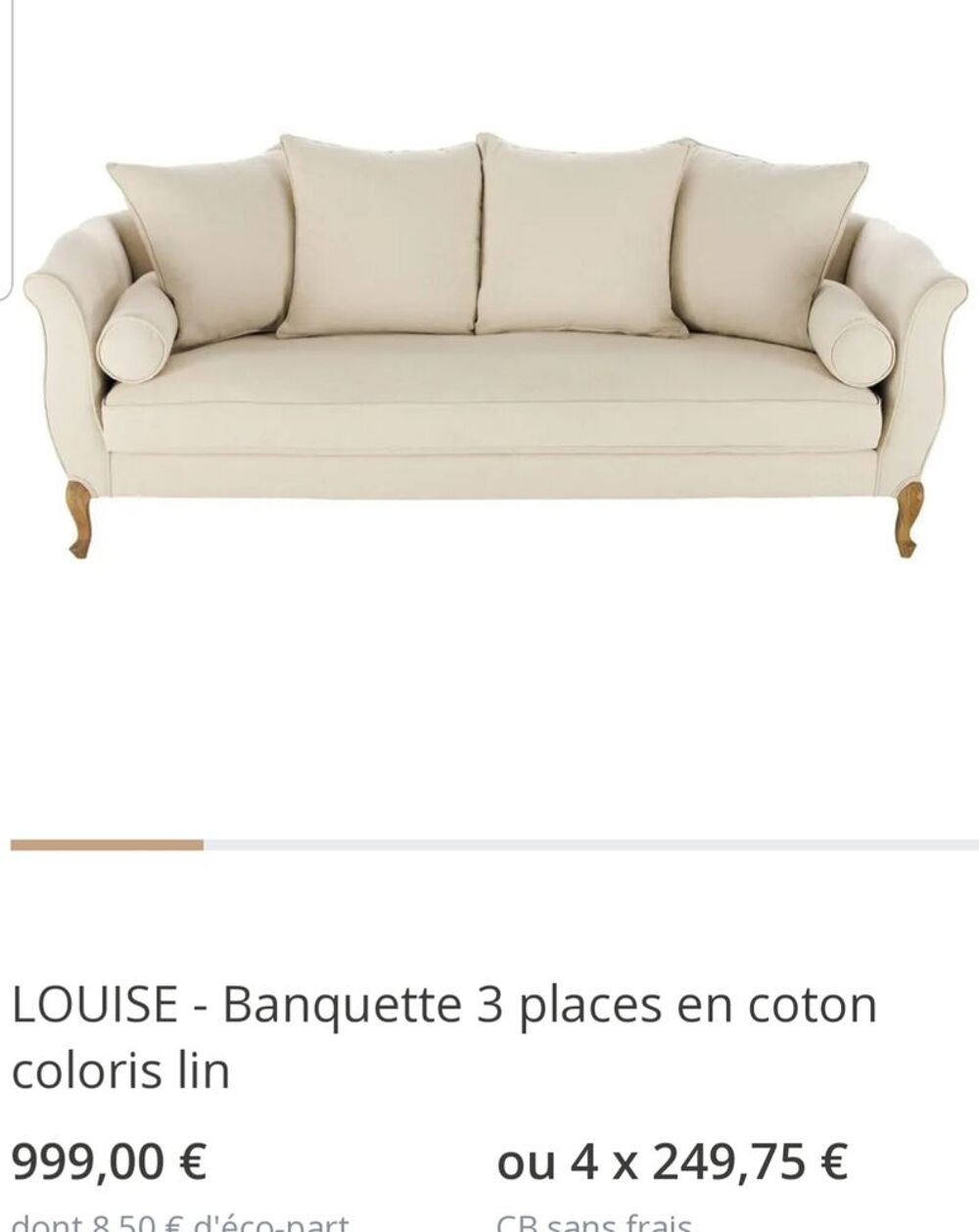 canap&eacute; Maisons du Monde Meubles