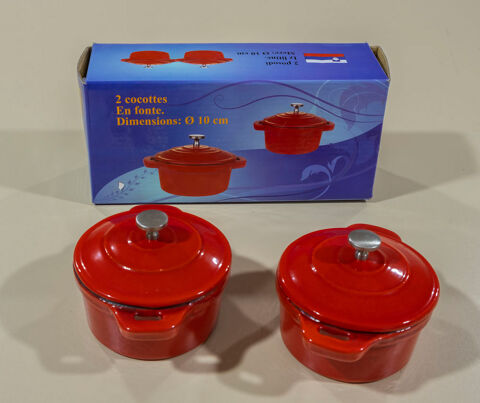 Mini cocottes rouges neuves, lot de 2 10 Han-sur-Meuse (55)