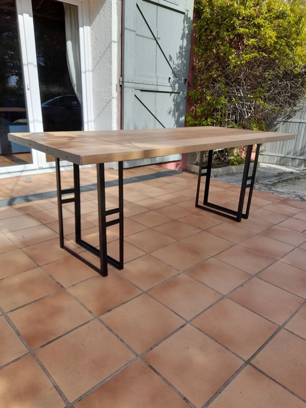grande table industrielle pin Meubles