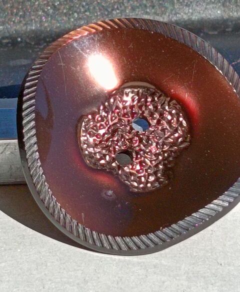 Bouton Bijou XXL  Marron Glacé & Cuivre Gravé  3,5 cm 8 Thonon-les-Bains (74)