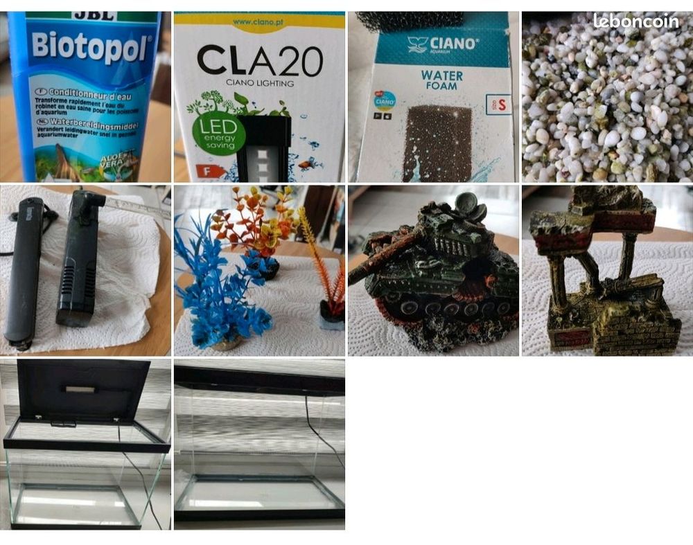 aquarium 20L + accessoires Jardin