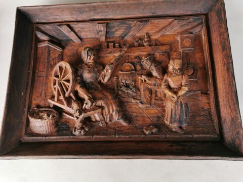 2 sculpture en bois massif ancien 30 La Farlde (83)