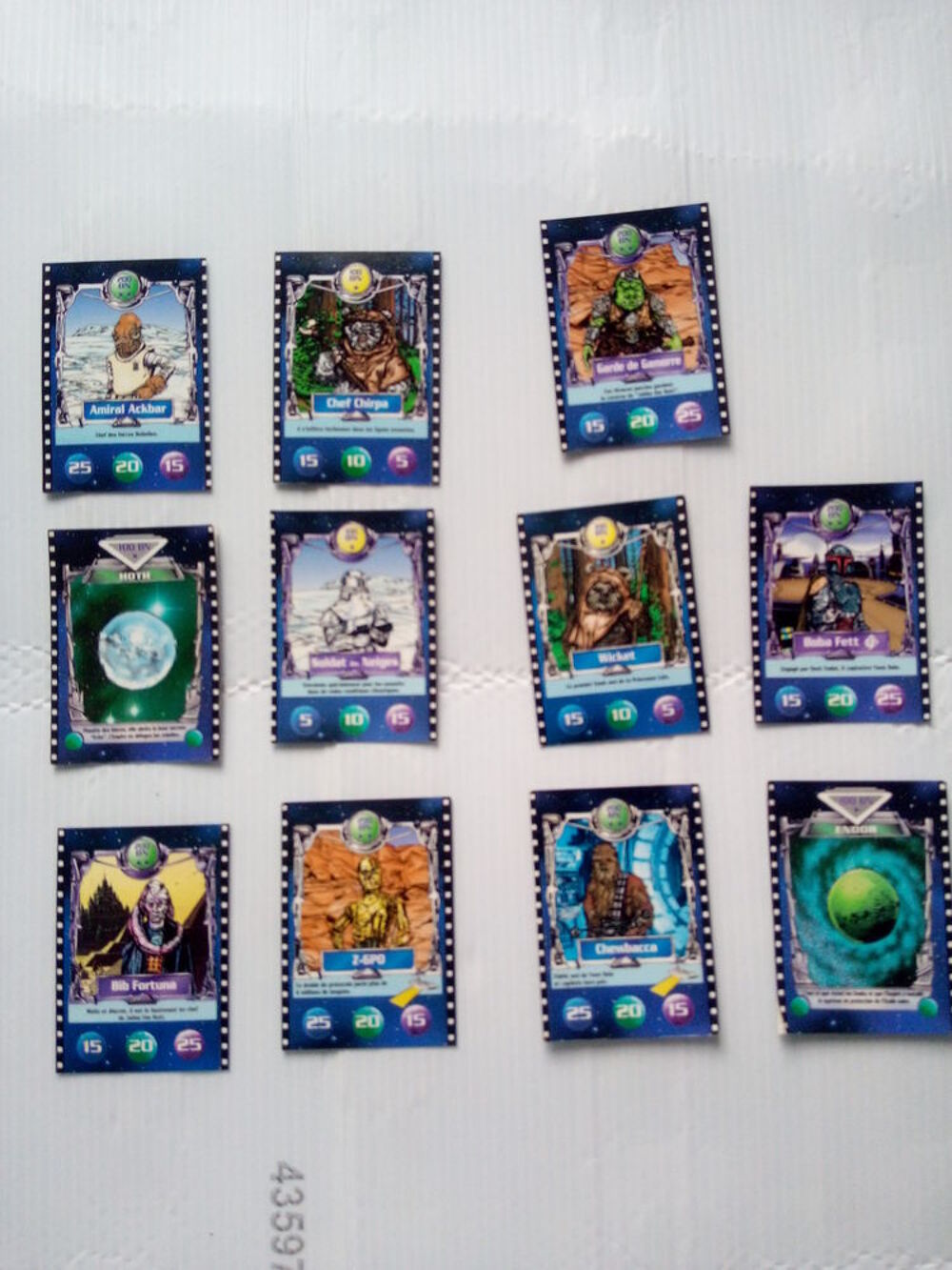 Cartes &agrave; collectionner vintage STAR WARS/BN Jeux / jouets