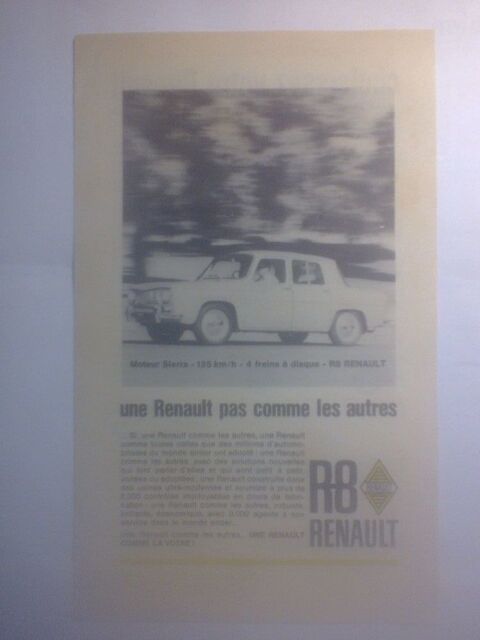 Prospectus Renault 8 Choix R4L  Dauphine Caravelle Floride S 10 N�rac (47)