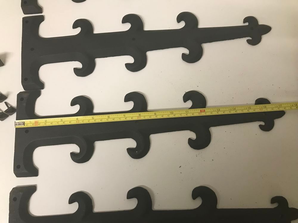 Lot de 2 pentures d&eacute;coratives en fer forg&eacute; noir - NEUF Bricolage
