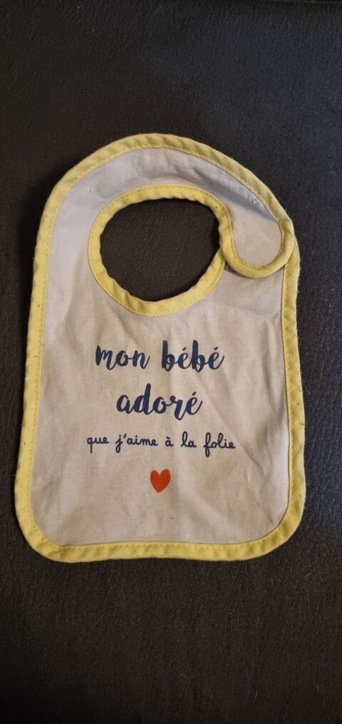 Bavoir scratch - Babycalin -  Mon bébé adoré  29 cm de long. 1 Aix-les-Bains (73)