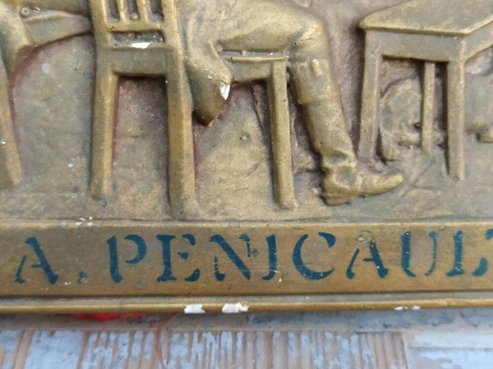Ancien Pl&acirc;tre Publicitaire Meubles Penicault Tours V&eacute;nerie 