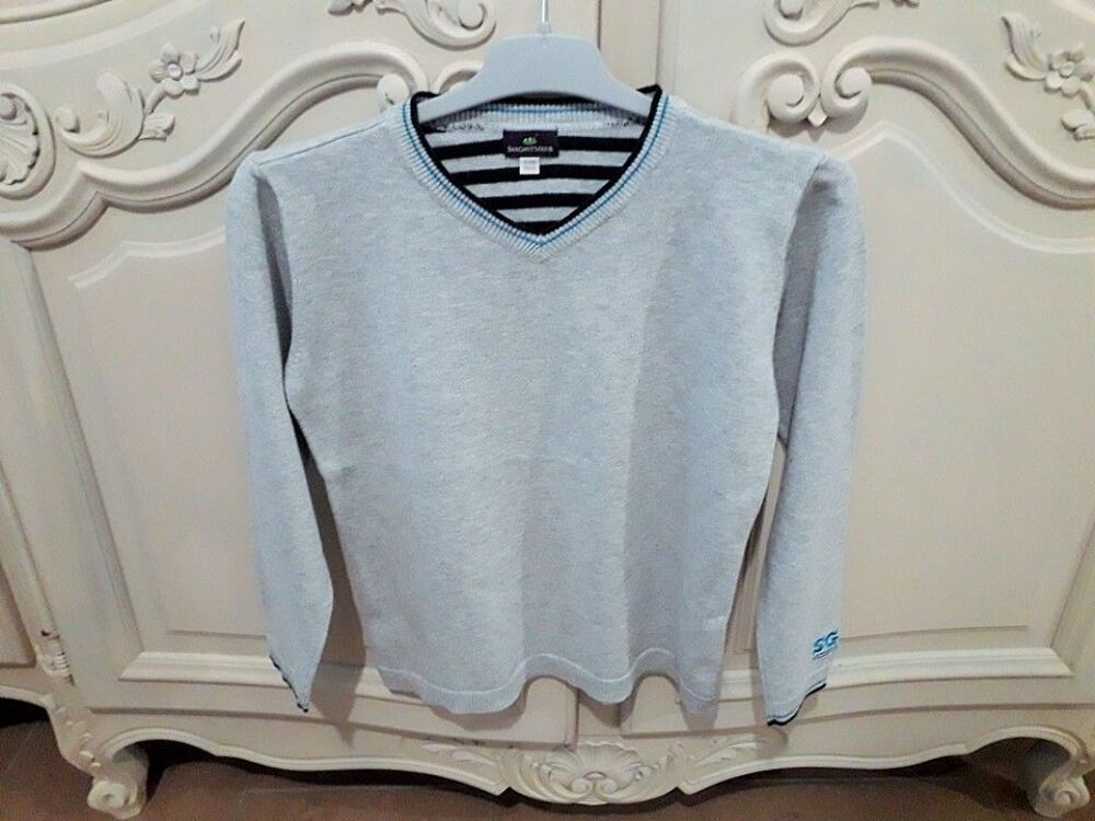 pull gris en coton Sergent Major 10 ans - TBE Vêtements enfants