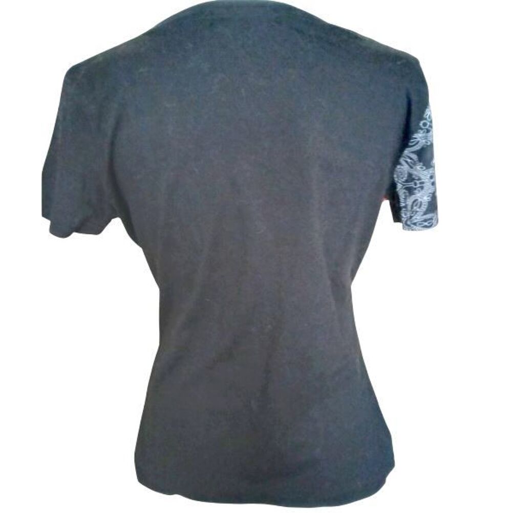 Tee-shirt femme fleur imprim&eacute; taille 38 - Vêtements