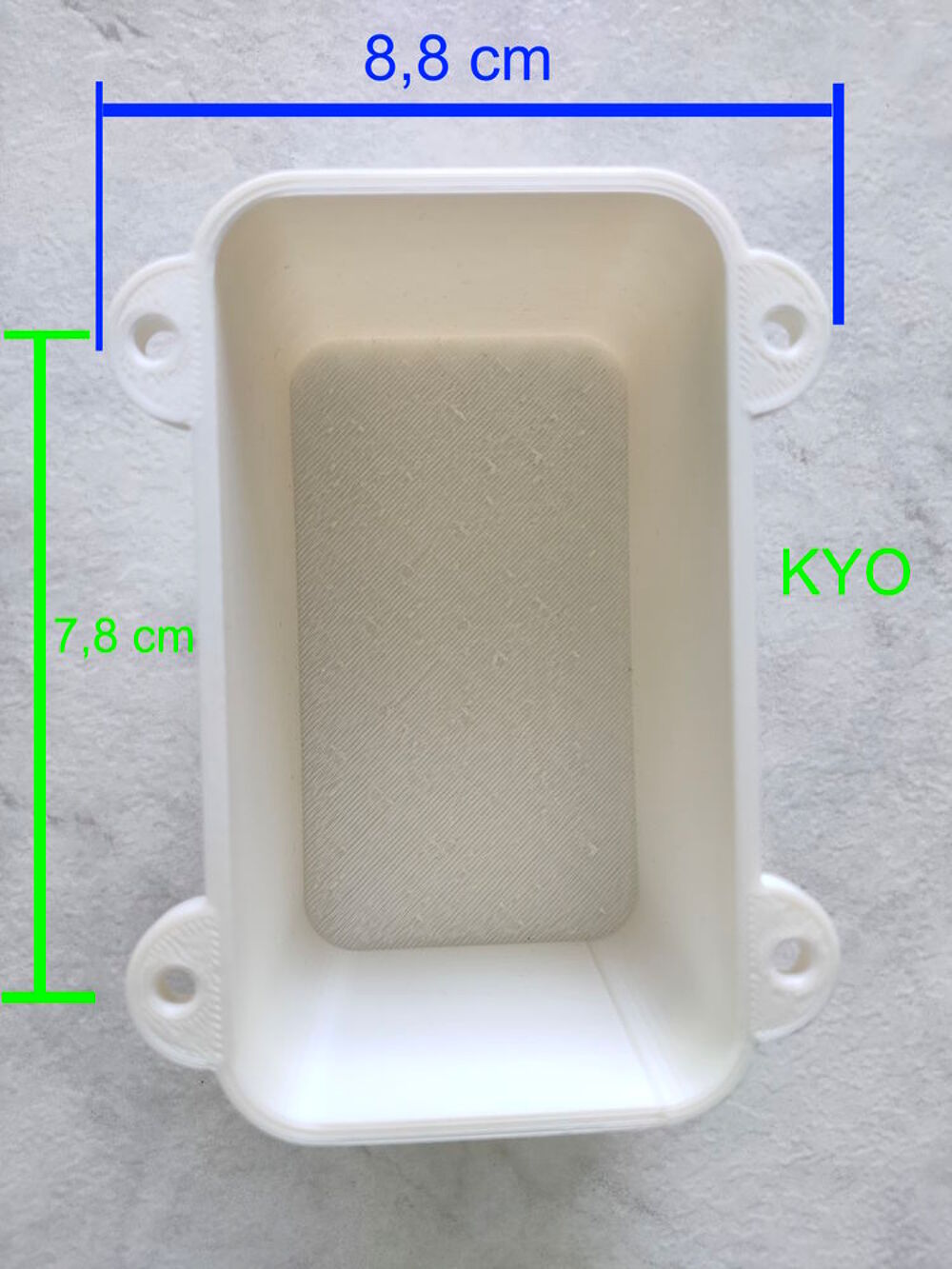 Bo&icirc;te plastique blanc &eacute;lectricit&eacute; cache 4 trous fixation mur Décoration