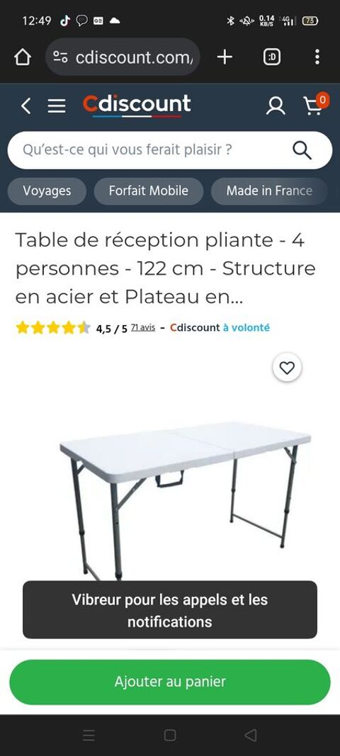 22 tables pliantes blanches 5 Thiais (94)