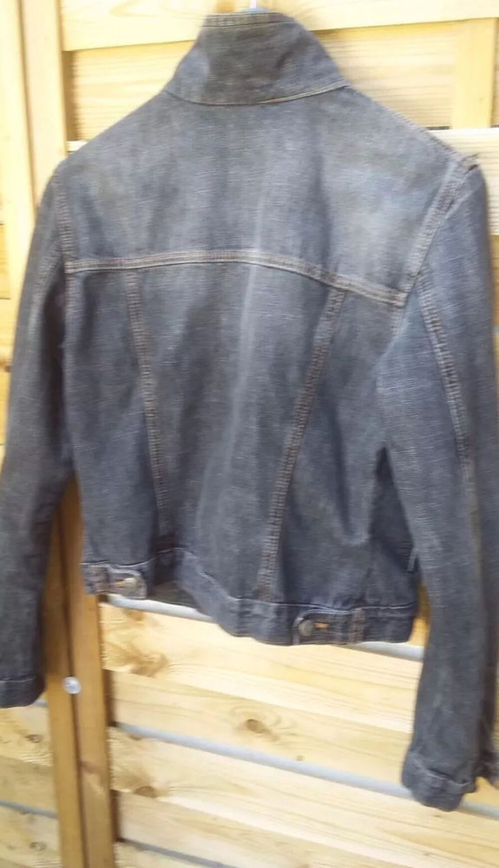 Blouson jeans noir Vtements