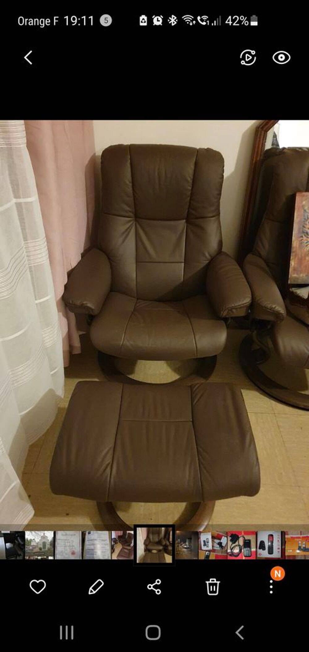3 fauteuils stressless avec 1 repose pied Meubles