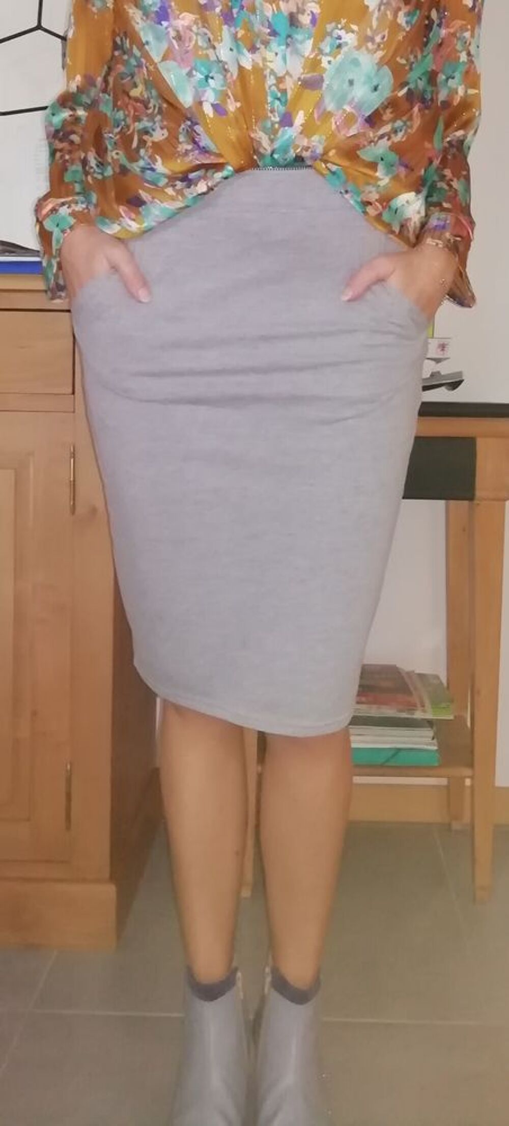 Jupe grise Vêtements