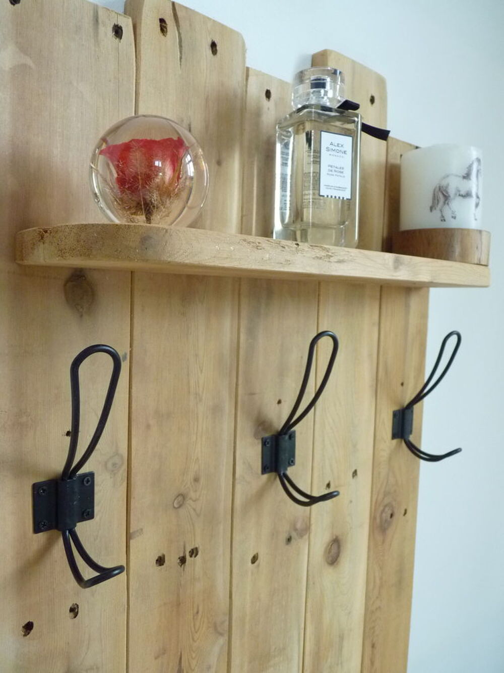 porte manteaux bois recycl&eacute;s Décoration