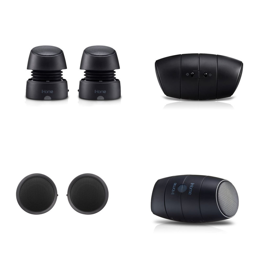 Mini enceintes st&eacute;r&eacute;o avec batteries iHome iHM79 Audio et hifi
