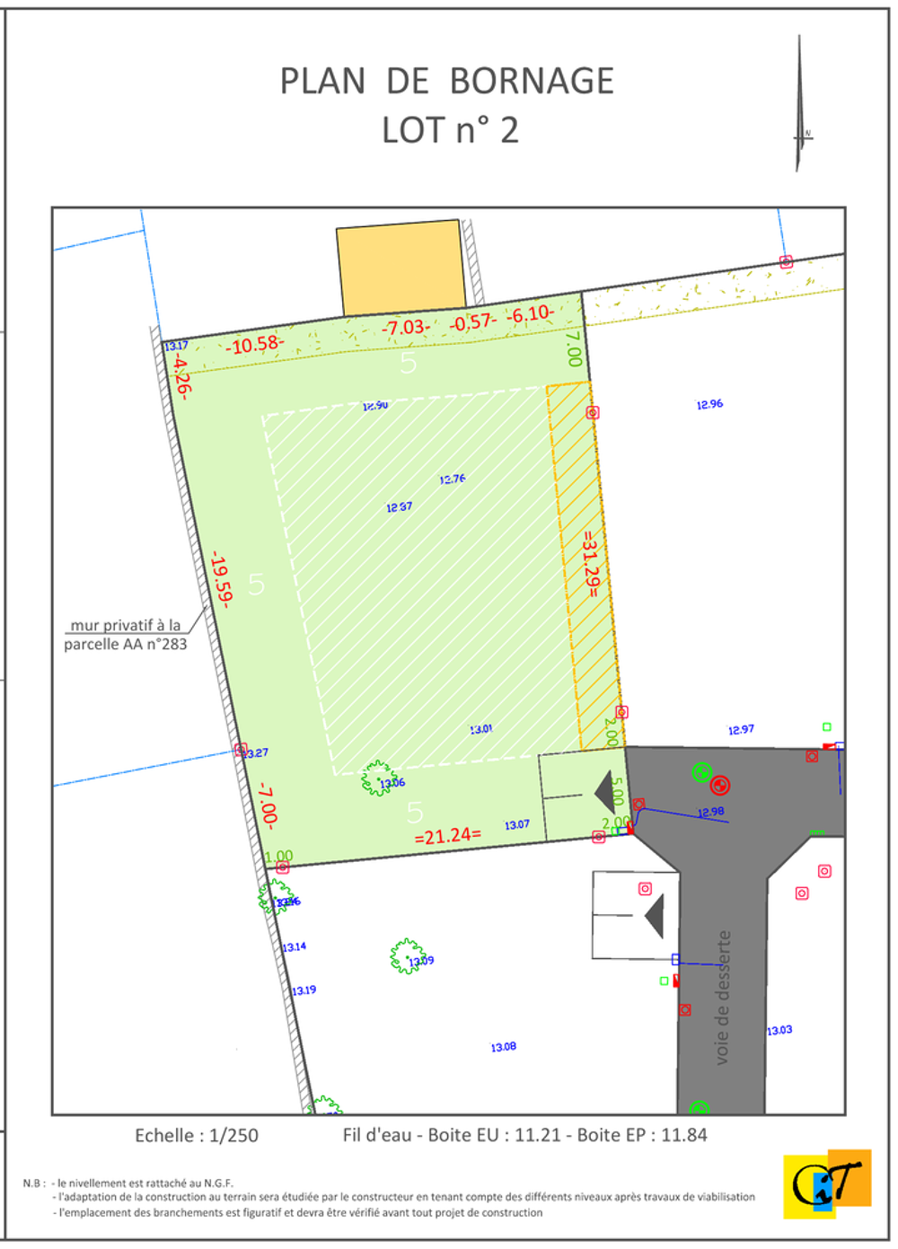 Vente Terrain Terrain constructible viabilisé n°2 - Clos Kerandro Loctudy Loctudy
