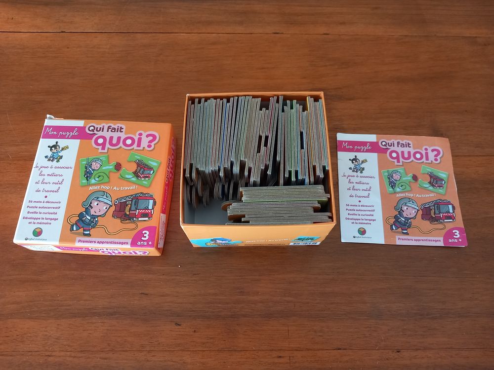 Mon puzzle Qui fait quoi OXYBUL EVEIL 3 ans et plus Jeux / jouets