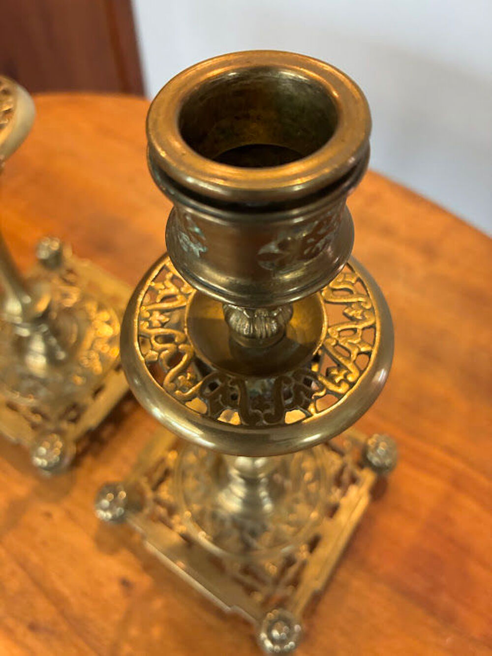 Paire de Bougeoirs, anciens 19e Si&egrave;cle&nbsp;Prachthauser Décoration