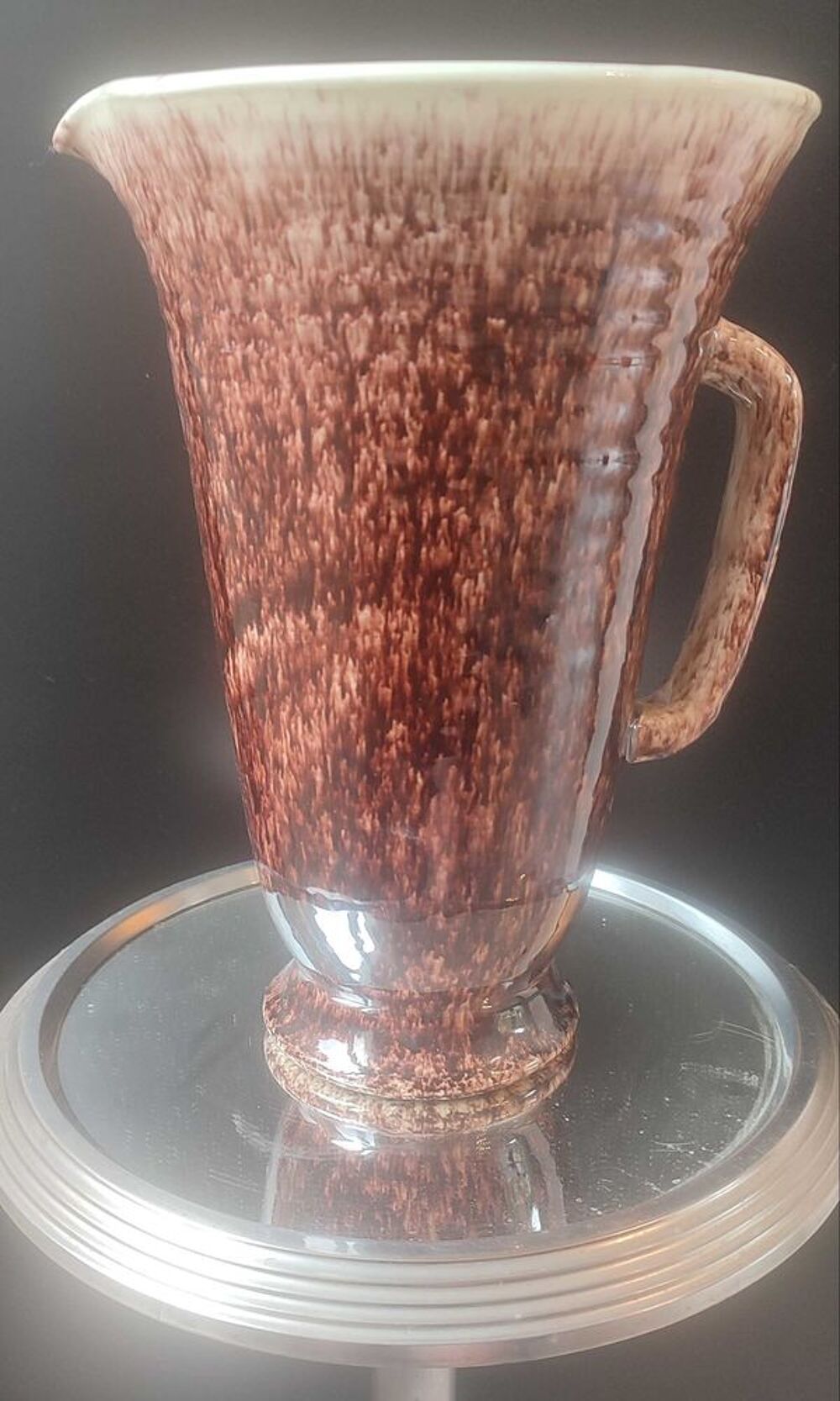 Grand Vase-pichet conique C&eacute;ramique d'Accolay 