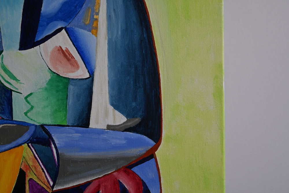 Tableau acrylique sur toile - La musicienne Décoration