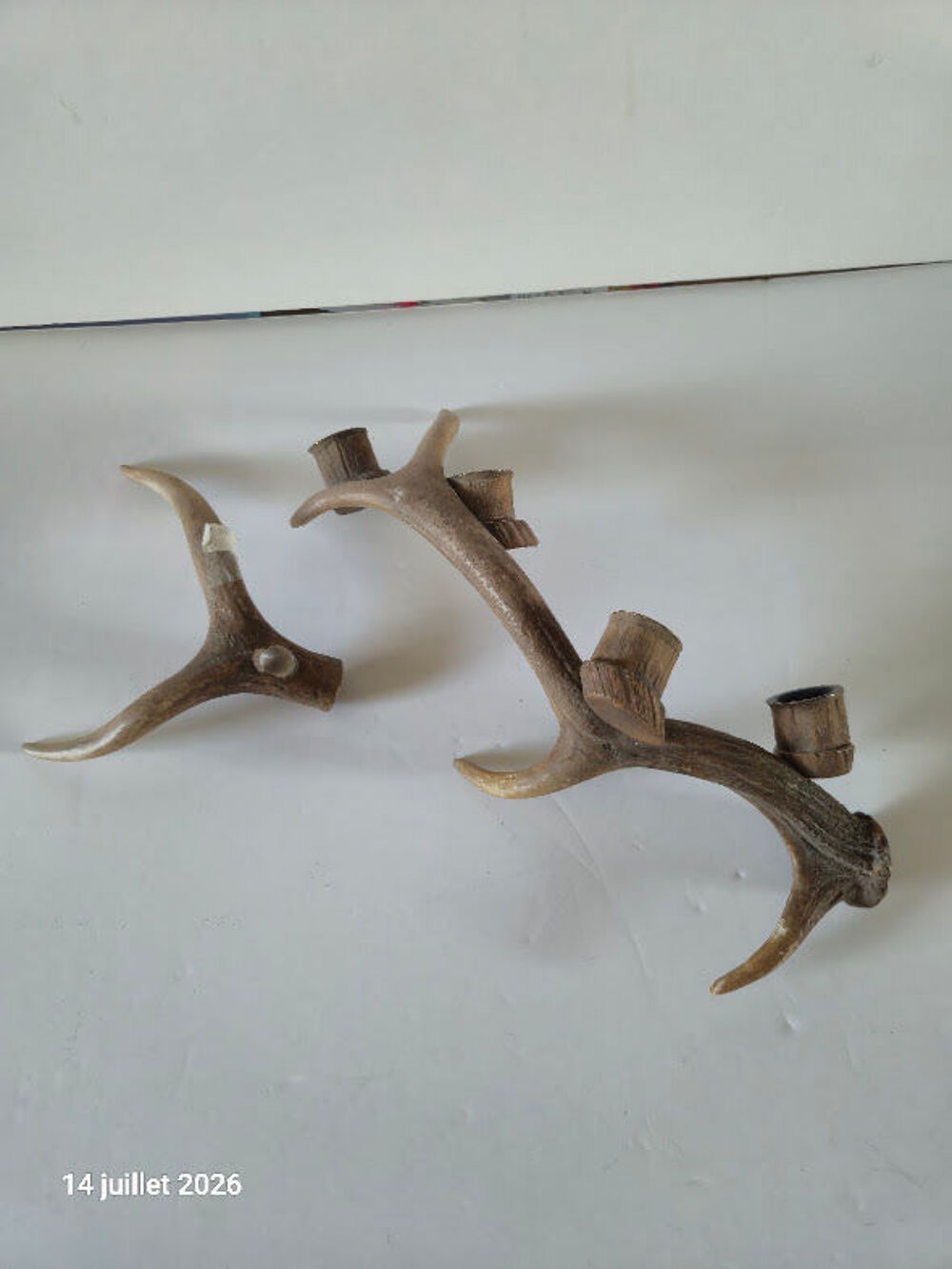 Bougeoir en imitation bois de cerf , d&eacute;montable pour le rang 