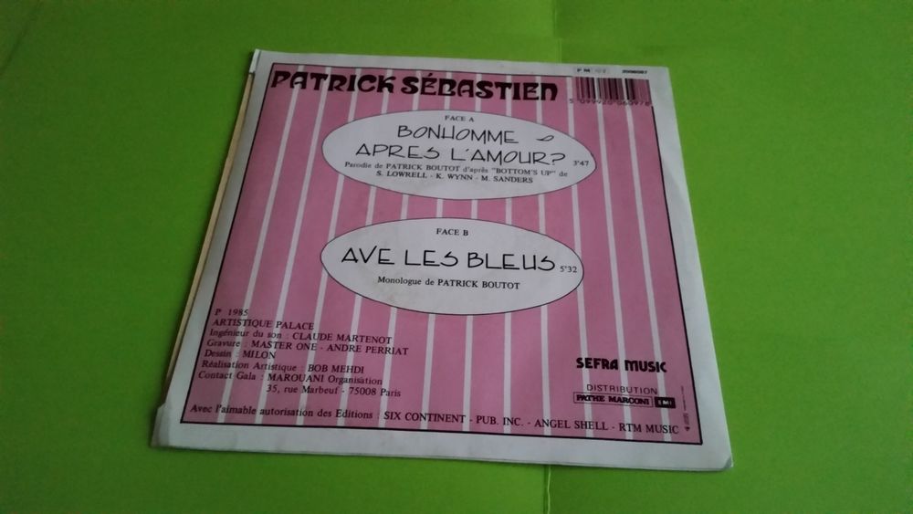 PATRICK S&Eacute;BASTIEN CD et vinyles