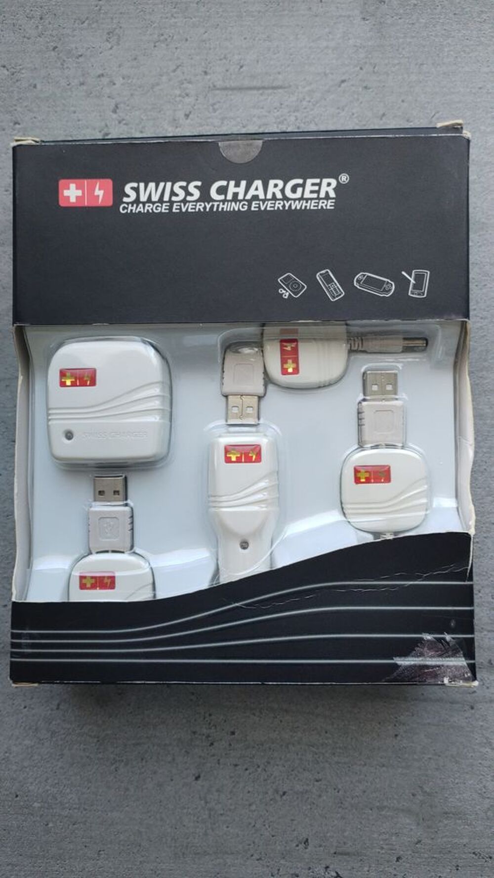 Pack de Chargeurs 3-en-1 - Swiss Charger - All in One Téléphones et tablettes