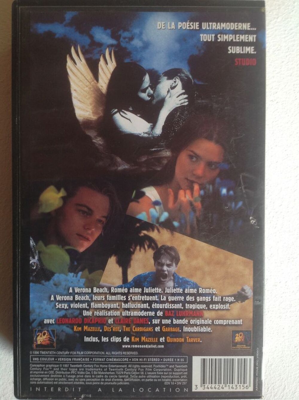 ROMEO+JULIETTE LEONARDO DI CAPRIO K7 VID&Eacute;O Envoi Possible
DVD et blu-ray