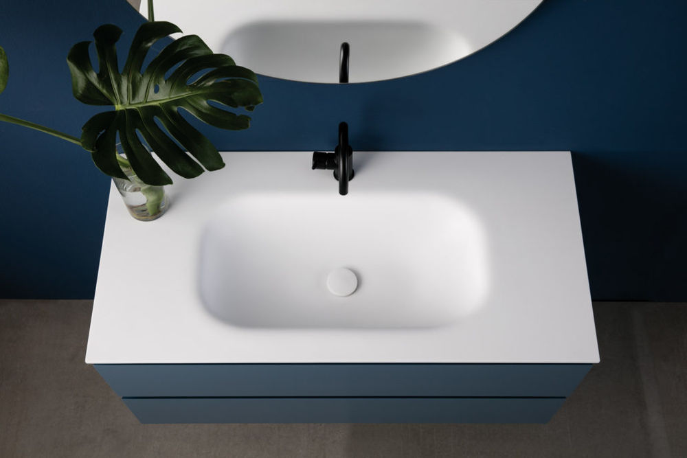 Plan vasque &eacute;vier en corian pour meuble salle de bain Meubles