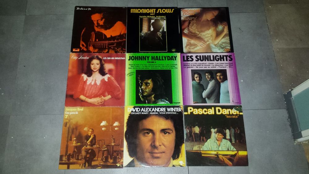 LOT DE 53 VINYLES 33T VARIETES FRANCAISES CD et vinyles