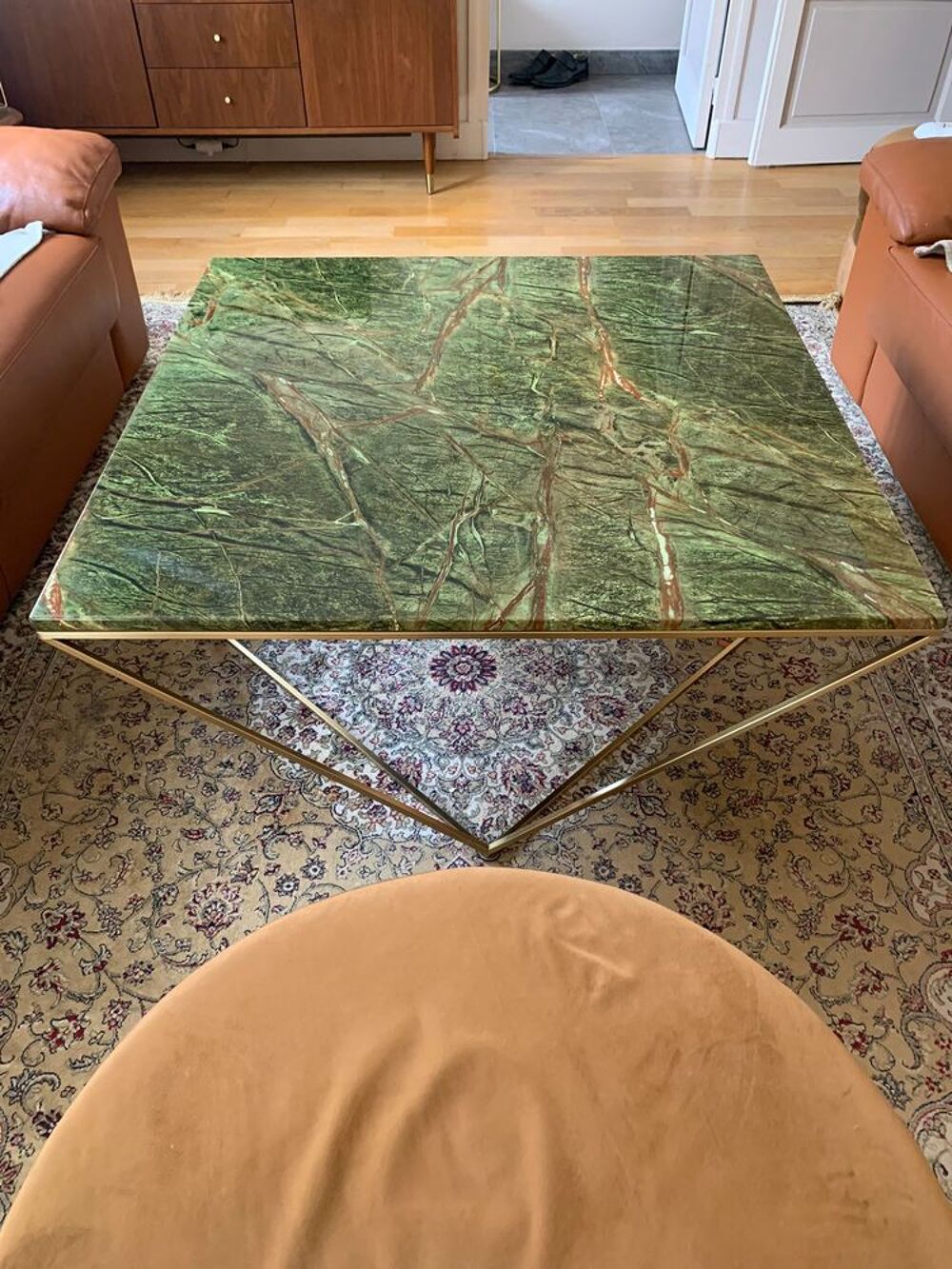Belle table basse en marbre 100x100x45 Meubles