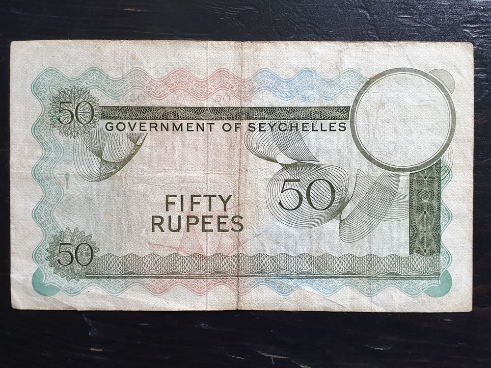 Billet Fifty Rupees Seychelles 1970 